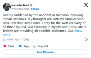 प्रधानमंत्री मोदी ने जताया गहरा शोक, प्रभावित परिवारों को हर संभव मदद का भरोसा