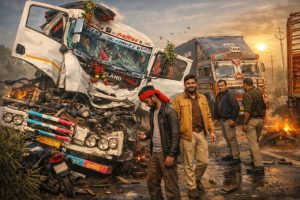Dumper Driver Rescued on Gwalior Hwy